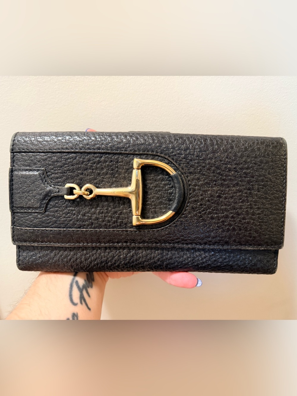 *Pretty* Gucci - Horsebit Leather Long Wallet